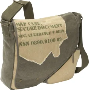 Rothco Vintage Canvas Two-Tone Imprinted Map Bag