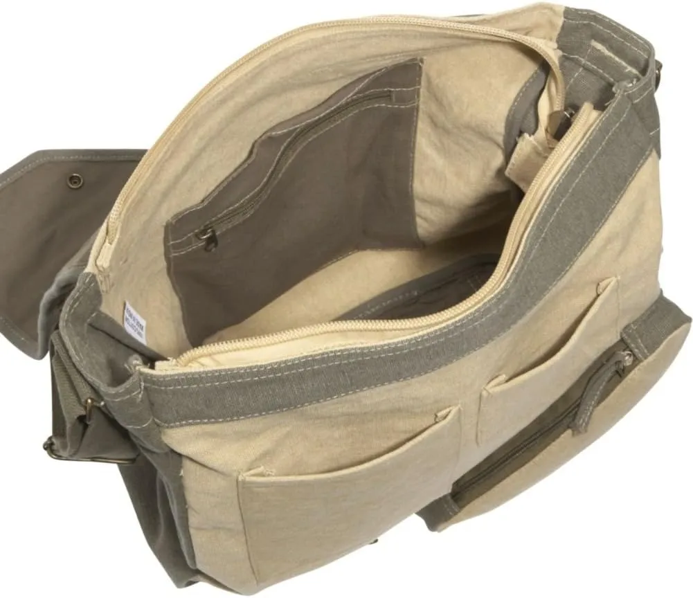 Rothco Vintage Canvas Two-Tone Imprinted Map Bag