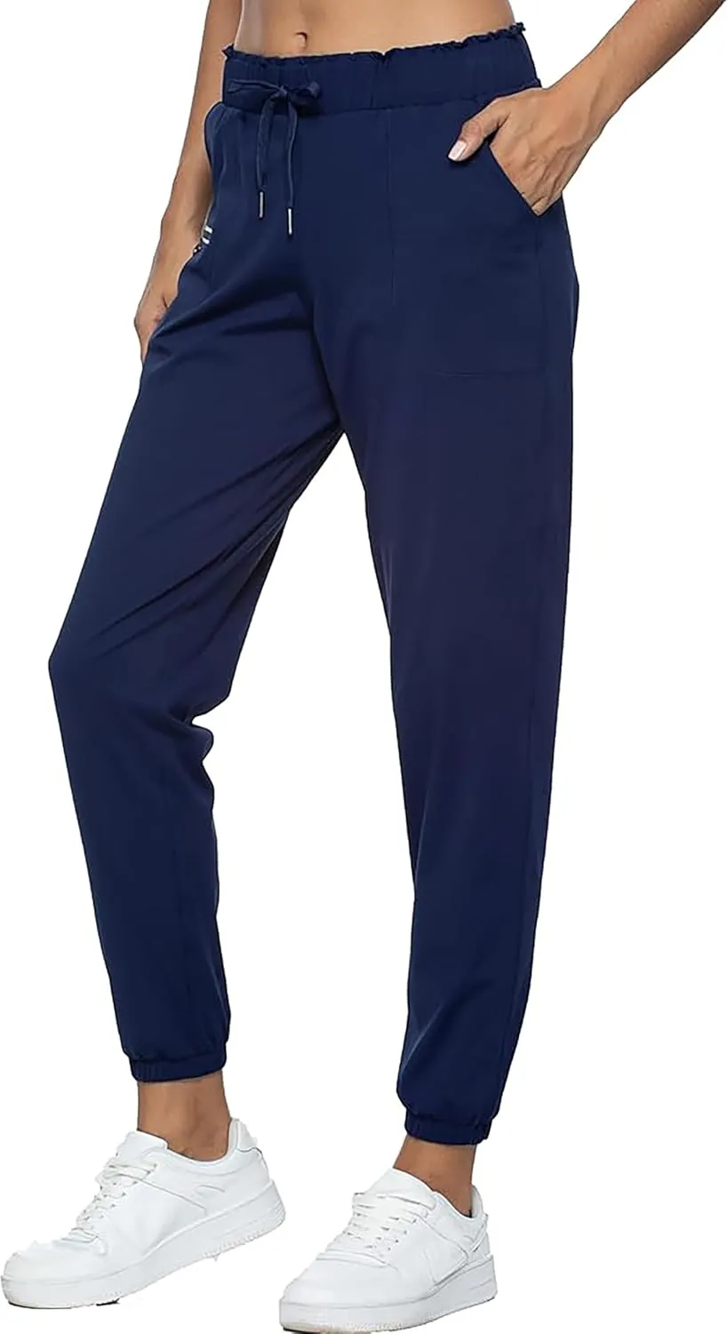 Rrosseyz Women Lightweight Joggers Pants with Pockets, Quick Dry Athletic Workout Soft Pant for Gym Running