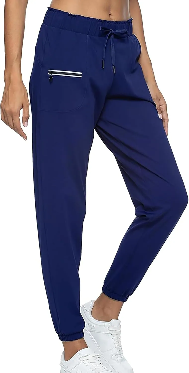 Rrosseyz Women Lightweight Joggers Pants with Pockets, Quick Dry Athletic Workout Soft Pant for Gym Running