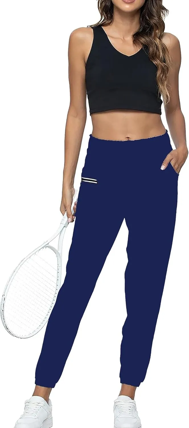 Rrosseyz Women Lightweight Joggers Pants with Pockets, Quick Dry Athletic Workout Soft Pant for Gym Running