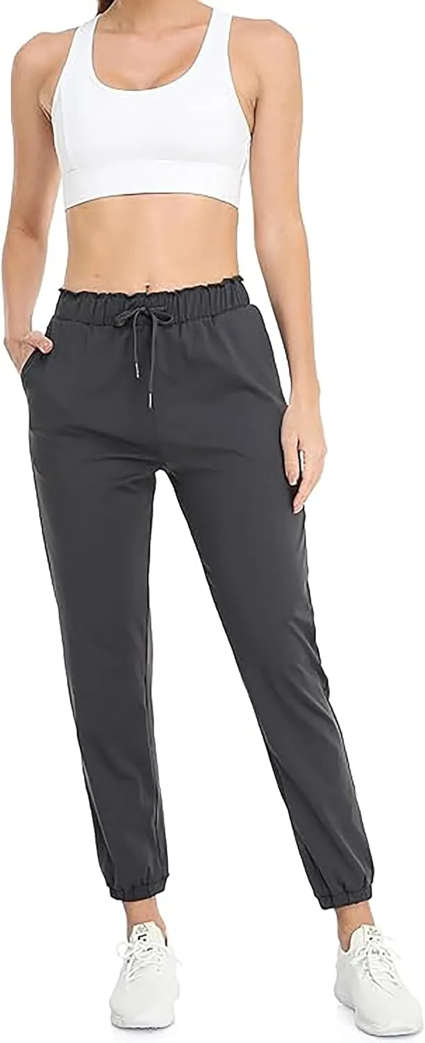 Rrosseyz Women Lightweight Joggers Pants with Pockets, Quick Dry Athletic Workout Soft Pant for Gym Running