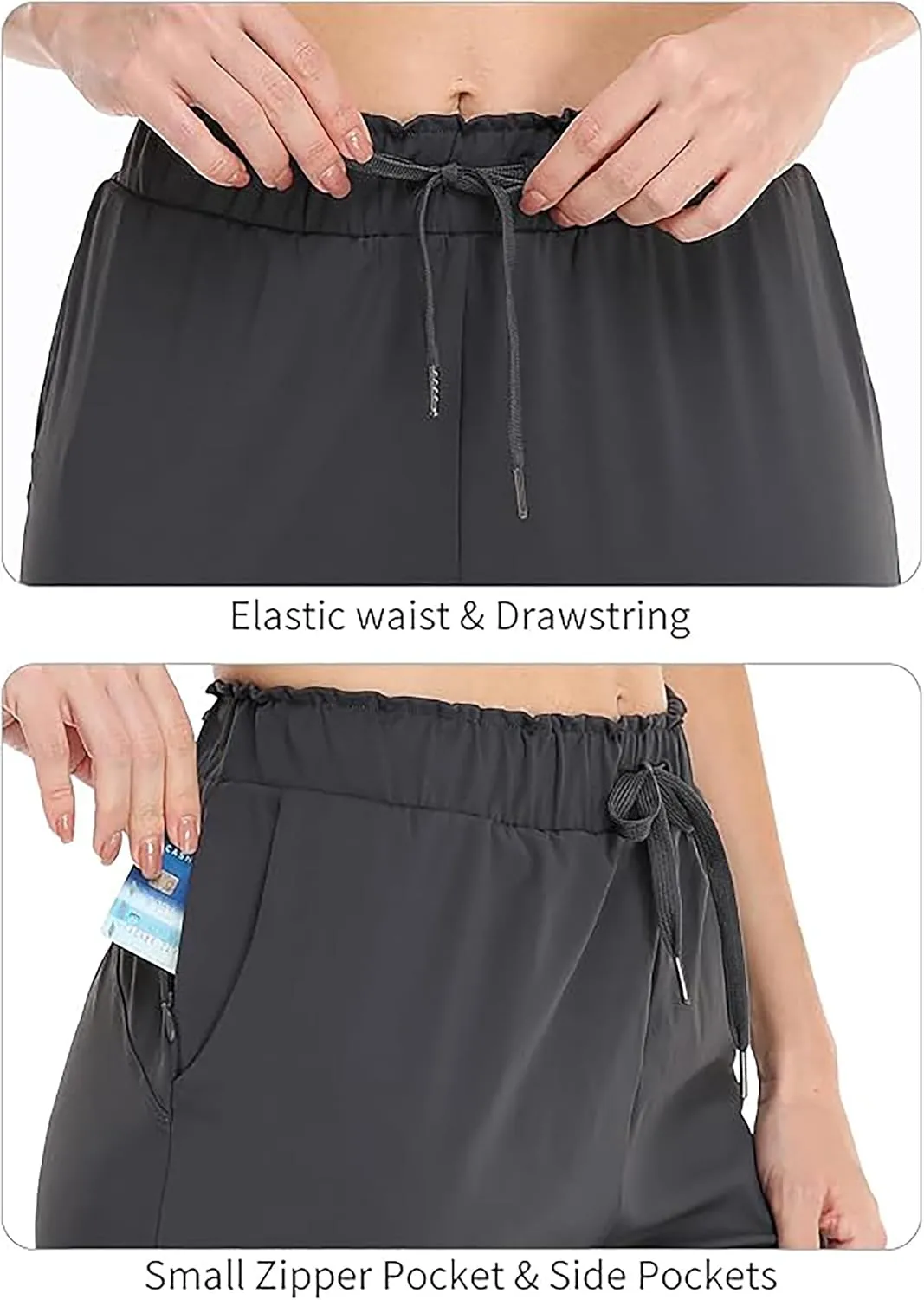 Rrosseyz Women Lightweight Joggers Pants with Pockets, Quick Dry Athletic Workout Soft Pant for Gym Running