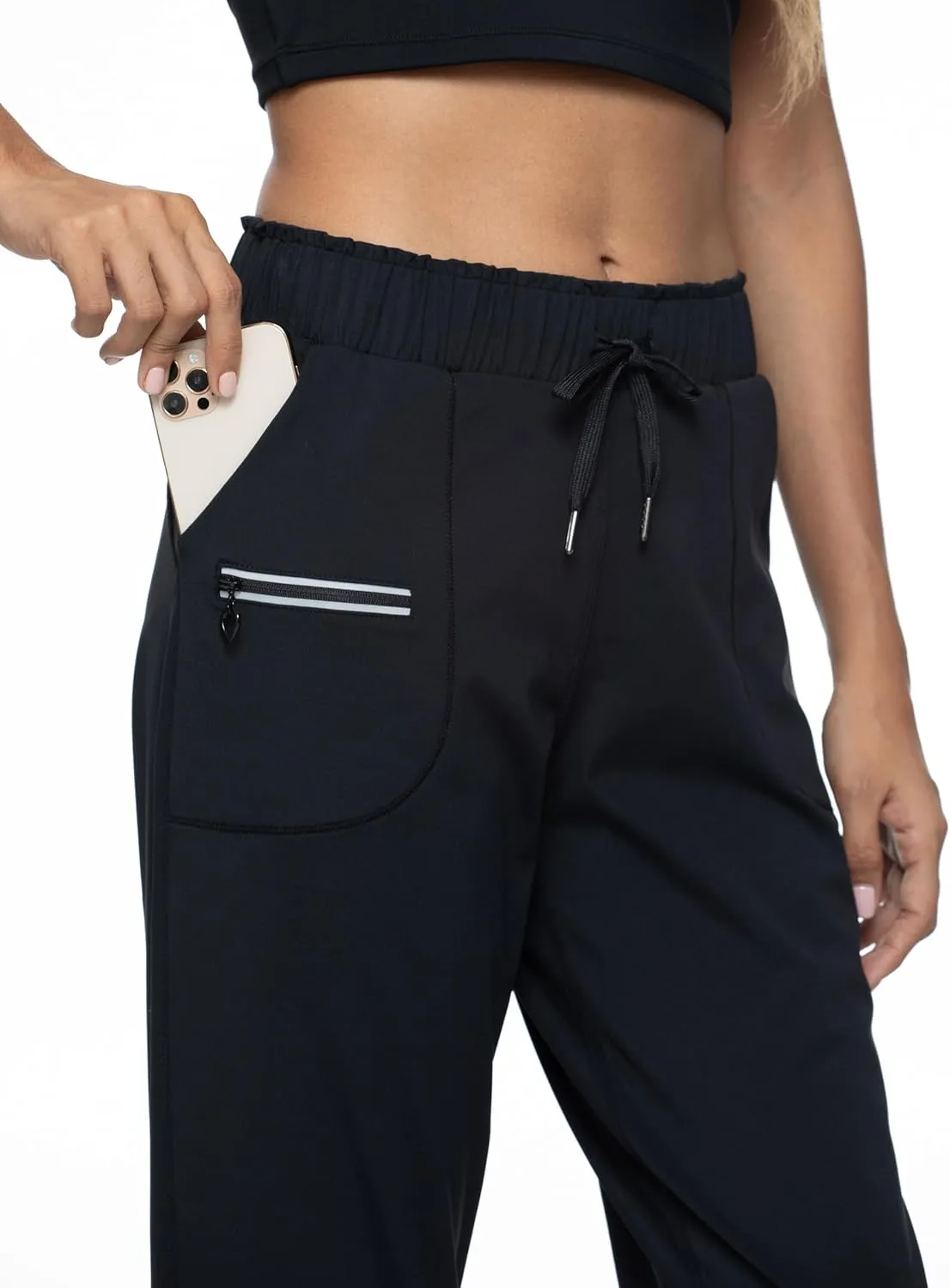 Rrosseyz Women Lightweight Joggers Pants with Pockets, Quick Dry Athletic Workout Soft Pant for Gym Running