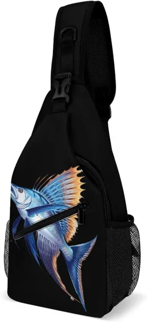 Sailfish Crossbody Sling Bag Casual Chest Bag Daypack for Women Men Travel Sport Hiking Funny Print