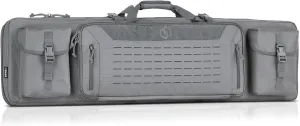 Savior Equipment Urban Warfare Tactical Double Long Gun Bag Case Backpack w/Pistol Handgun Case, Lockable Zipper, Padded Side Carry Strap, Available Length in 36" 42" 46" 51" 55"