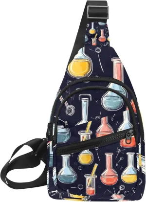 Seamless chemical pattern (1) Crossbody Sling Backpack Sling Bag Travel Hiking Chest Bag Daypack