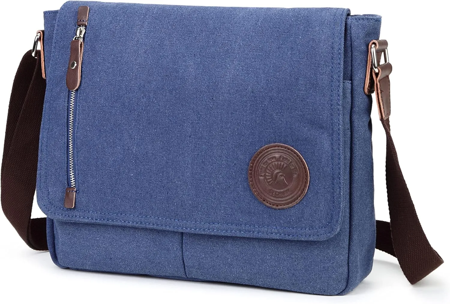 Sechunk Canvas Small Messenger Bag Vintage Shoulder bag Everyday Purse Crossbody bag for men women