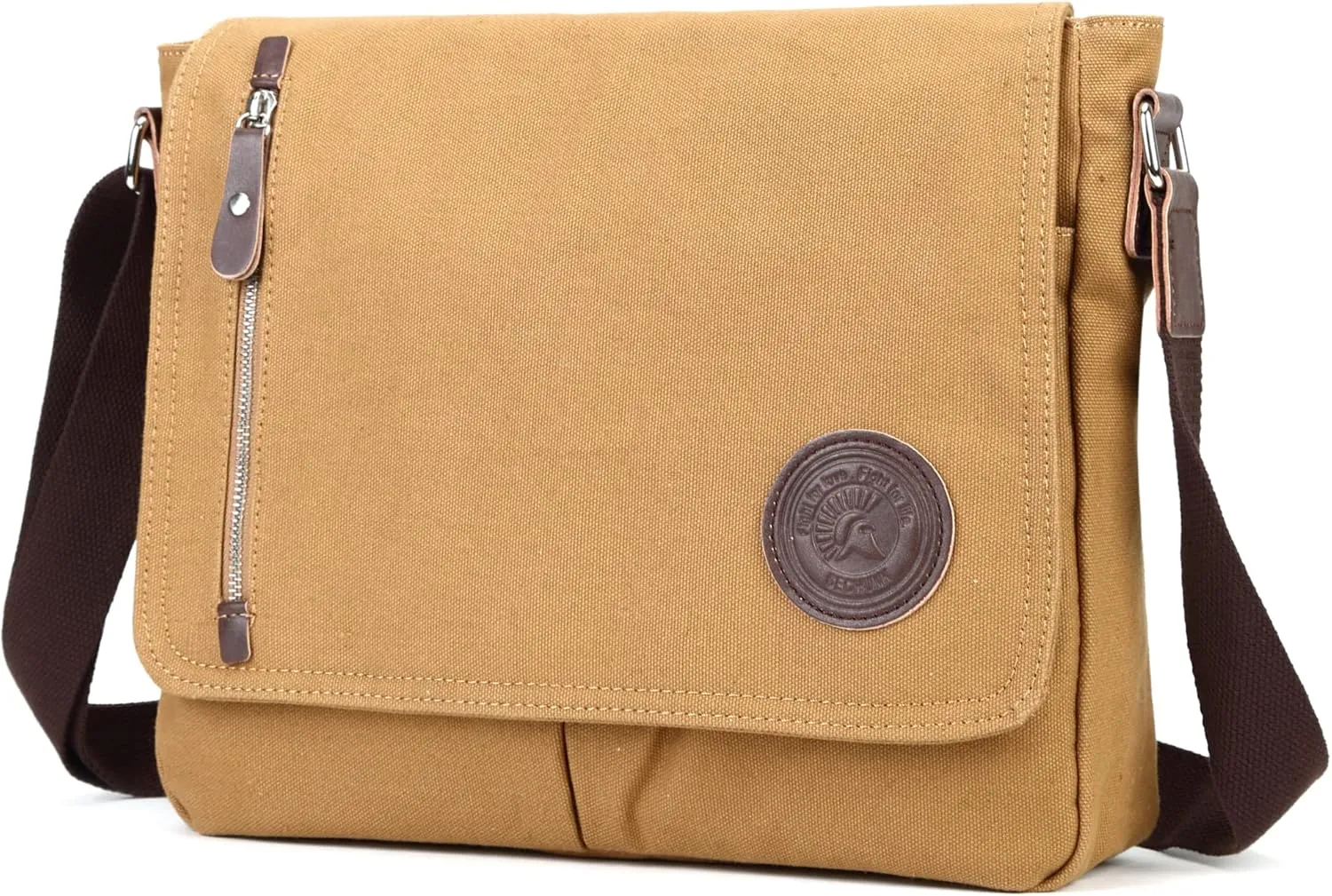 Sechunk Canvas Small Messenger Bag Vintage Shoulder bag Everyday Purse Crossbody bag for men women