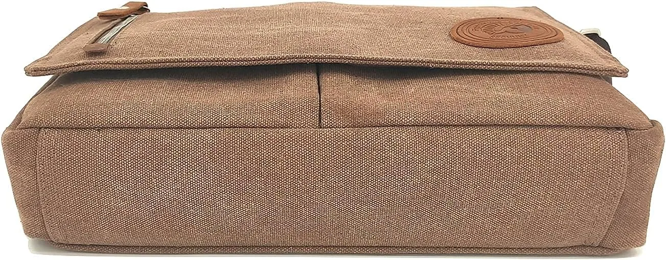 Sechunk Canvas Small Messenger Bag Vintage Shoulder bag Everyday Purse Crossbody bag for men women