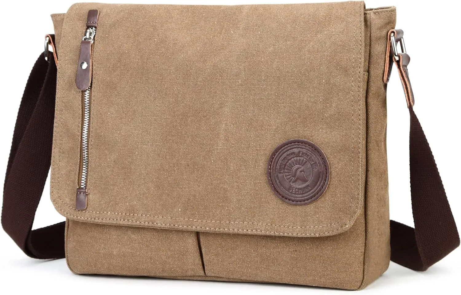 Sechunk Canvas Small Messenger Bag Vintage Shoulder bag Everyday Purse Crossbody bag for men women