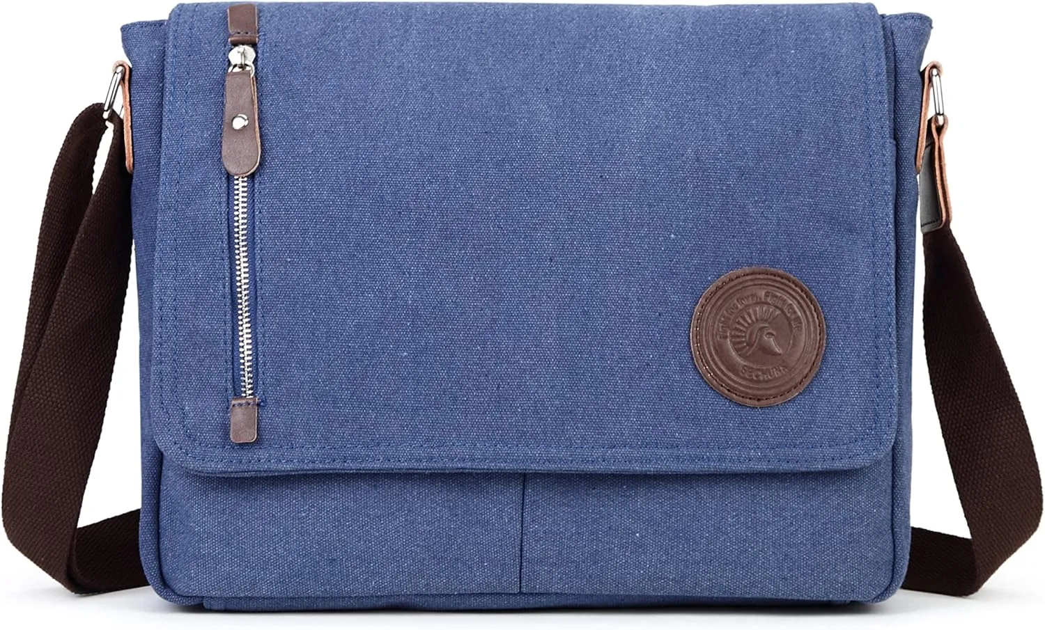 Sechunk Canvas Small Messenger Bag Vintage Shoulder bag Everyday Purse Crossbody bag for men women