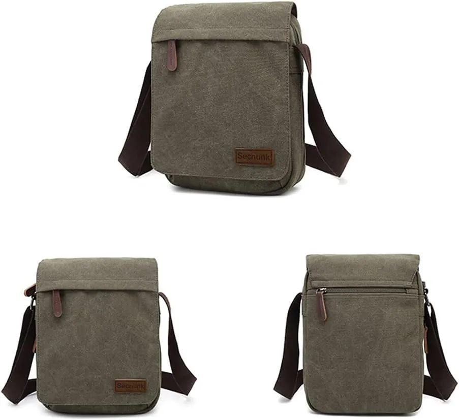 Sechunk Vintage Canvas Messenger Cross body bag Shoulder bag