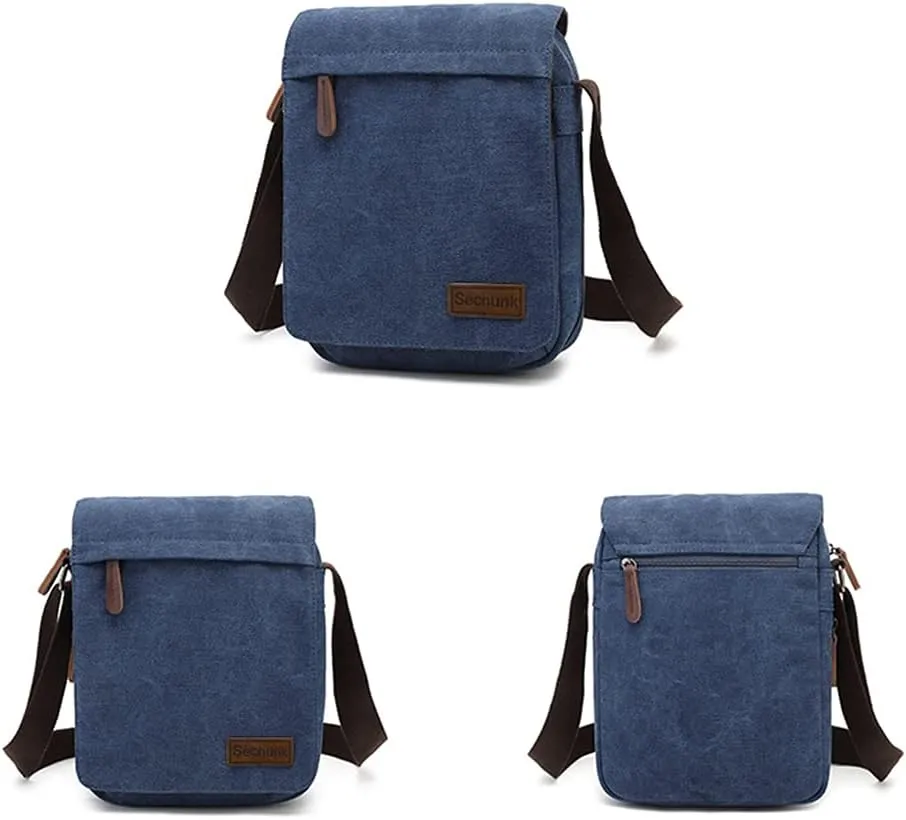 Sechunk Vintage Canvas Messenger Cross body bag Shoulder bag
