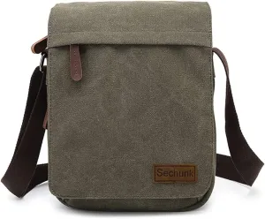 Sechunk Vintage Canvas Messenger Cross body bag Shoulder bag