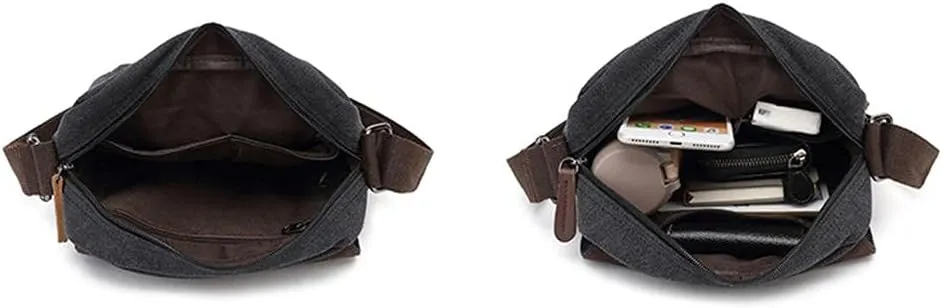 Sechunk Vintage Canvas Messenger Cross body bag Shoulder bag