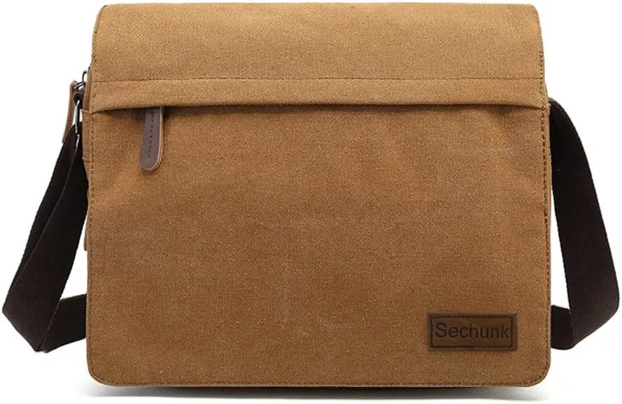 Sechunk Vintage Canvas Messenger Cross body bag Shoulder bag