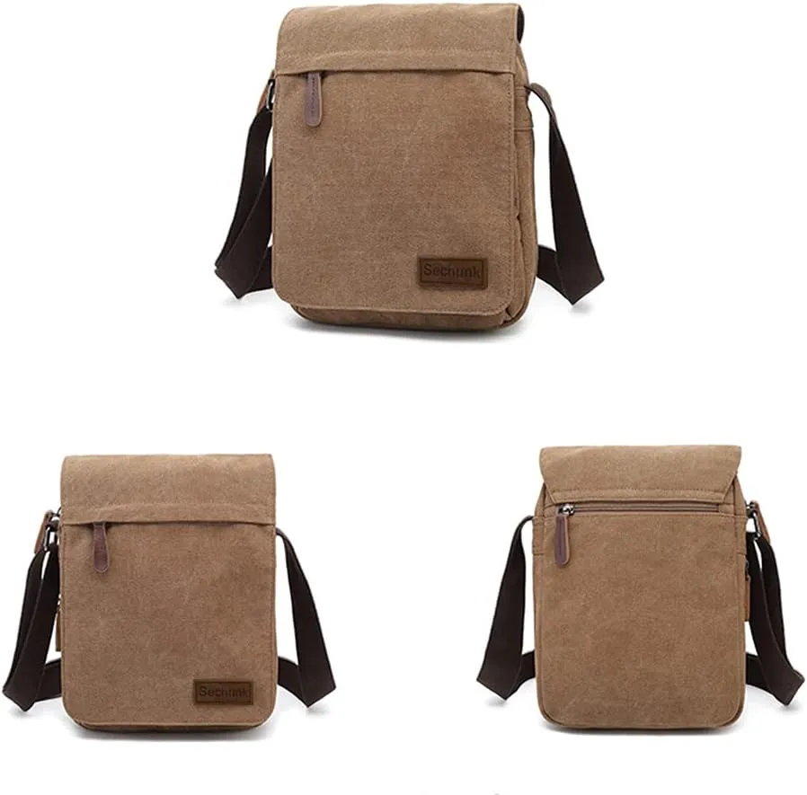 Sechunk Vintage Canvas Messenger Cross body bag Shoulder bag