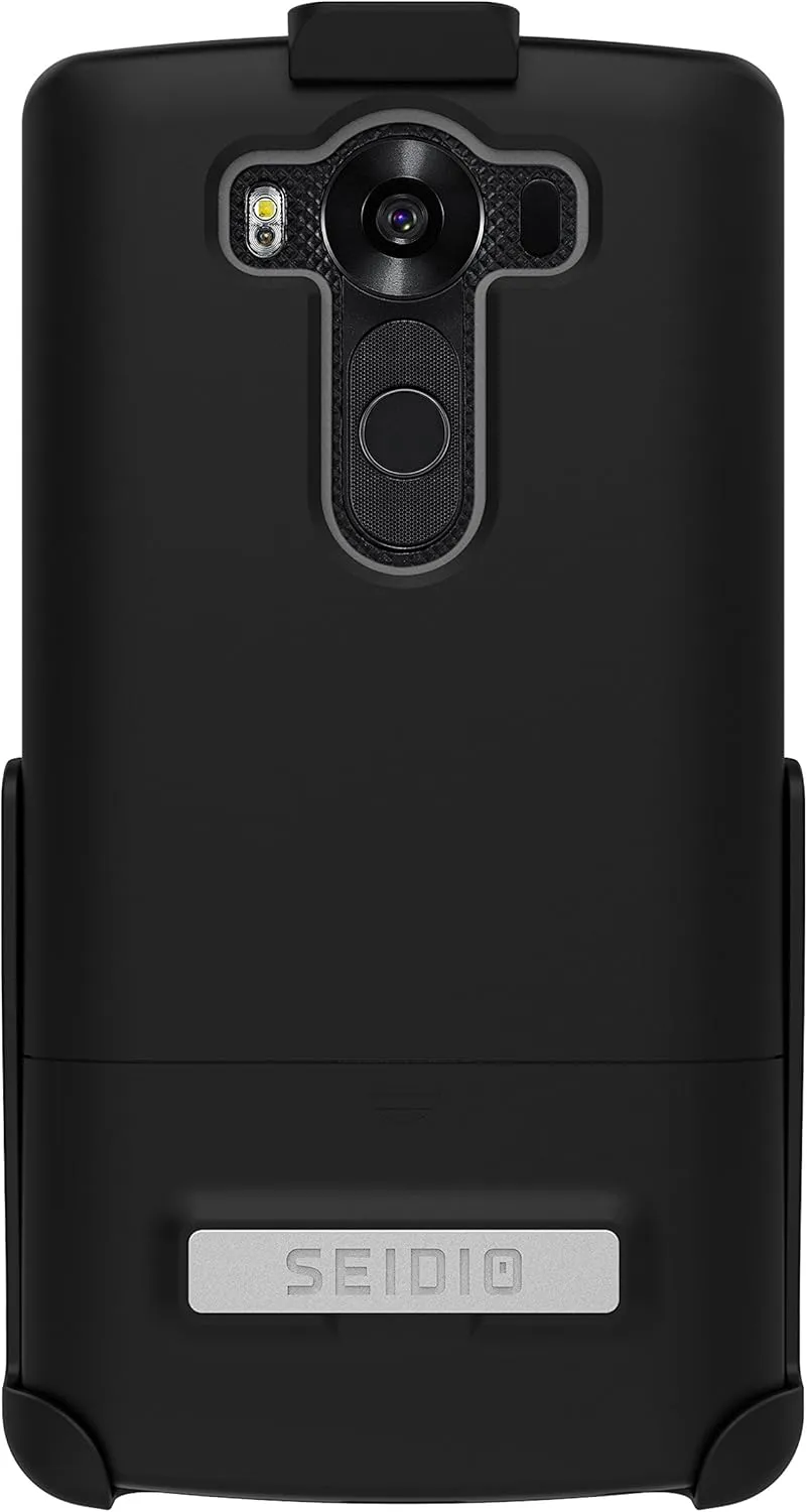 Seidio® Surface with Metal Kickstand Case and Belt-Clip Holster Combo for The LG V10 Black