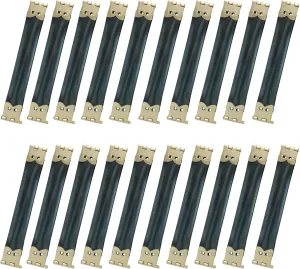Seimneire 20 PCS 10cm Flex Frame Clasp Hinge Clasp, Internal Clips Coin Purse Clasp Small Metal Clip, Handbag Hardware Clasp Spring Clip for DIY Craft Bag