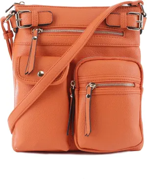 SG SUGU Katie Lightweight Medium Crossbody Bag Shoulder Bag with Multi Pocket for Women