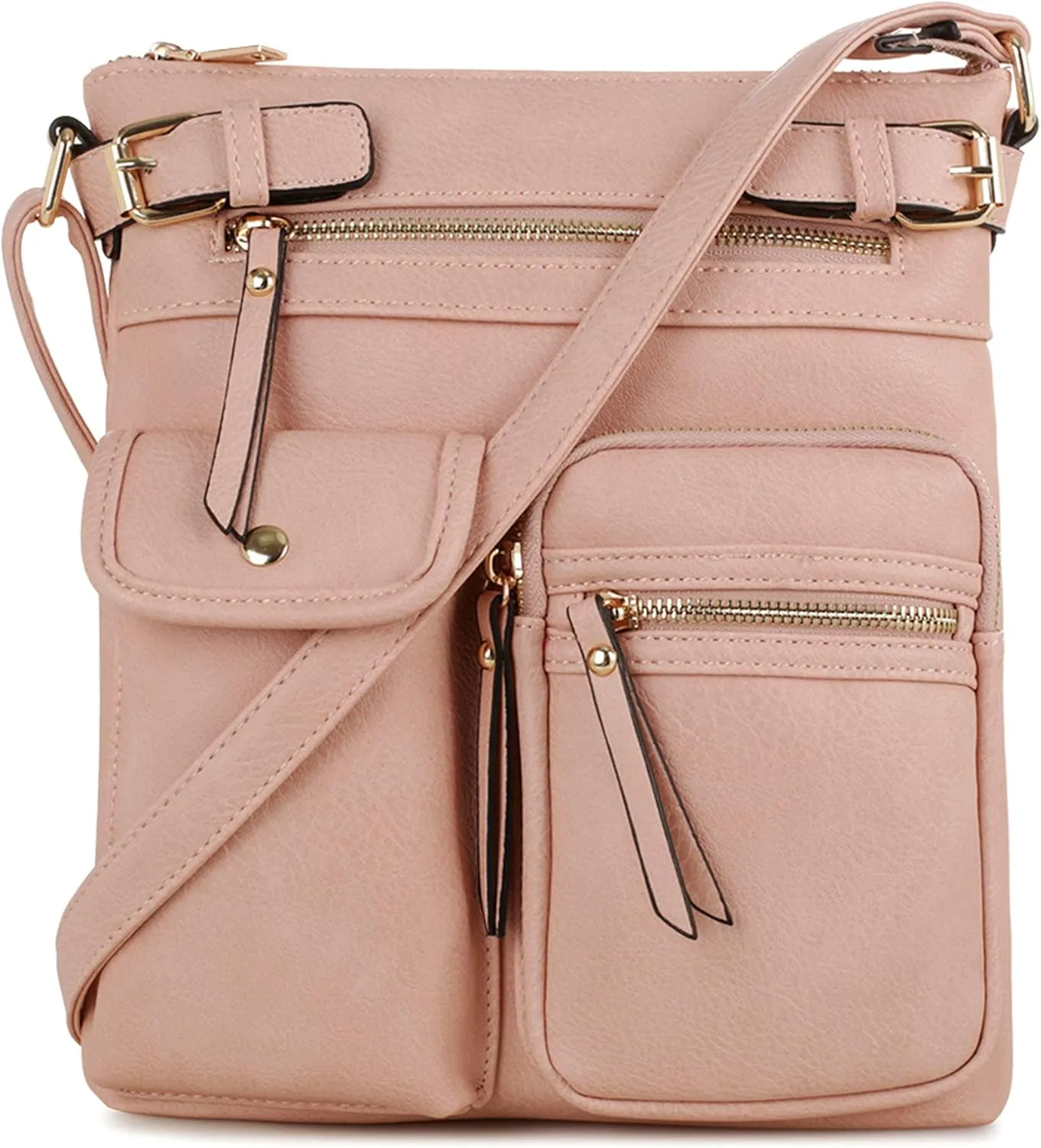 SG SUGU Katie Lightweight Medium Crossbody Bag Shoulder Bag with Multi Pocket for Women