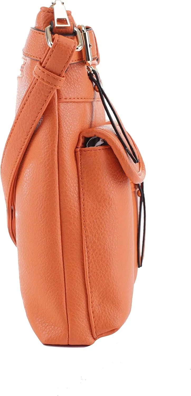 SG SUGU Katie Lightweight Medium Crossbody Bag Shoulder Bag with Multi Pocket for Women