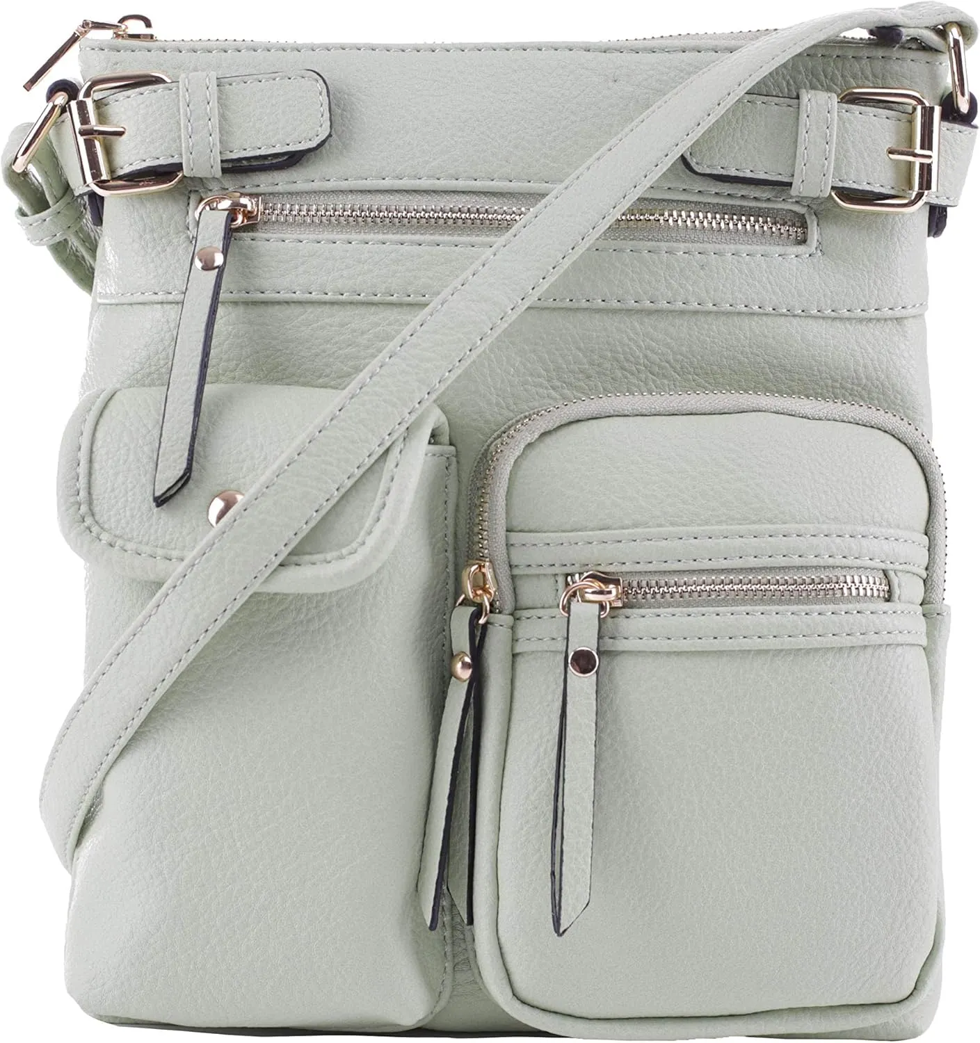 SG SUGU Katie Lightweight Medium Crossbody Bag Shoulder Bag with Multi Pocket for Women