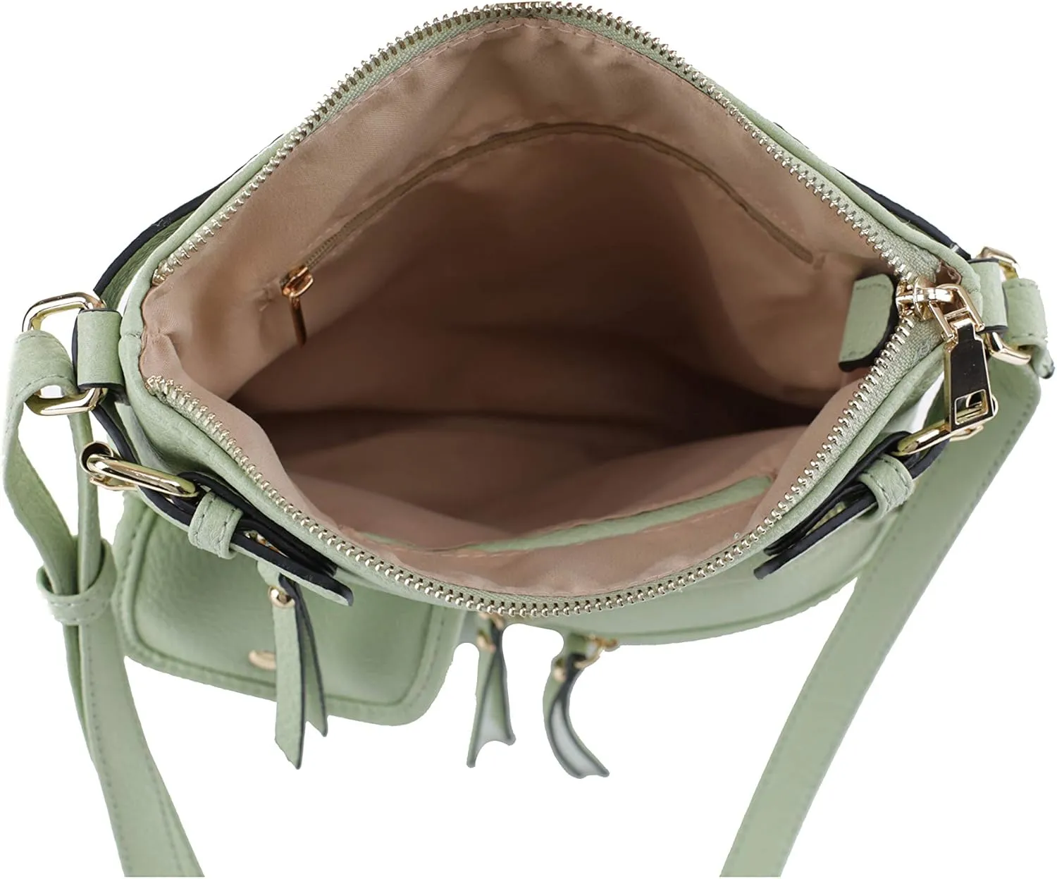 SG SUGU Katie Lightweight Medium Crossbody Bag Shoulder Bag with Multi Pocket for Women