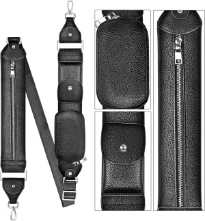 SHANSHUI Shoulder Strap Replacement, Adjustable Leather Crossbody Strap with Storage Space for Handbag, Purse