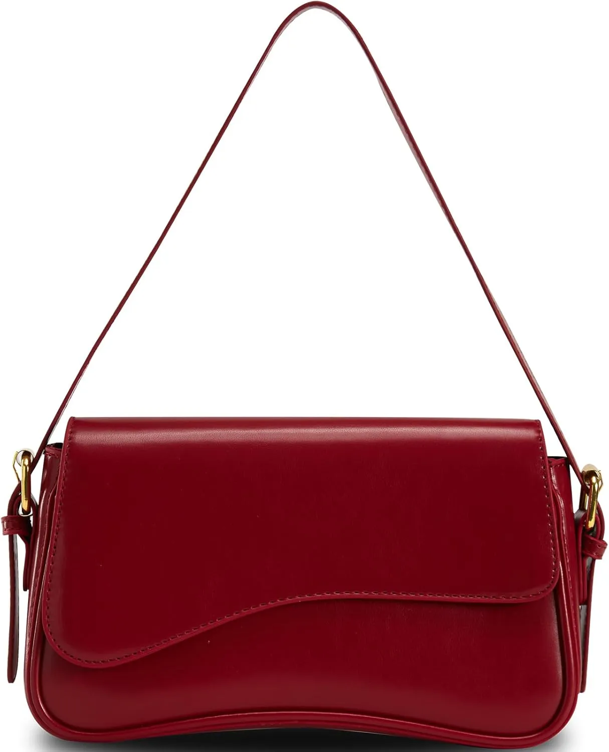 Shoulder Bag for Women Trendy Purse PU Leather Hobo Handbags Clutch Saddle Bag with 2 Removable Stra