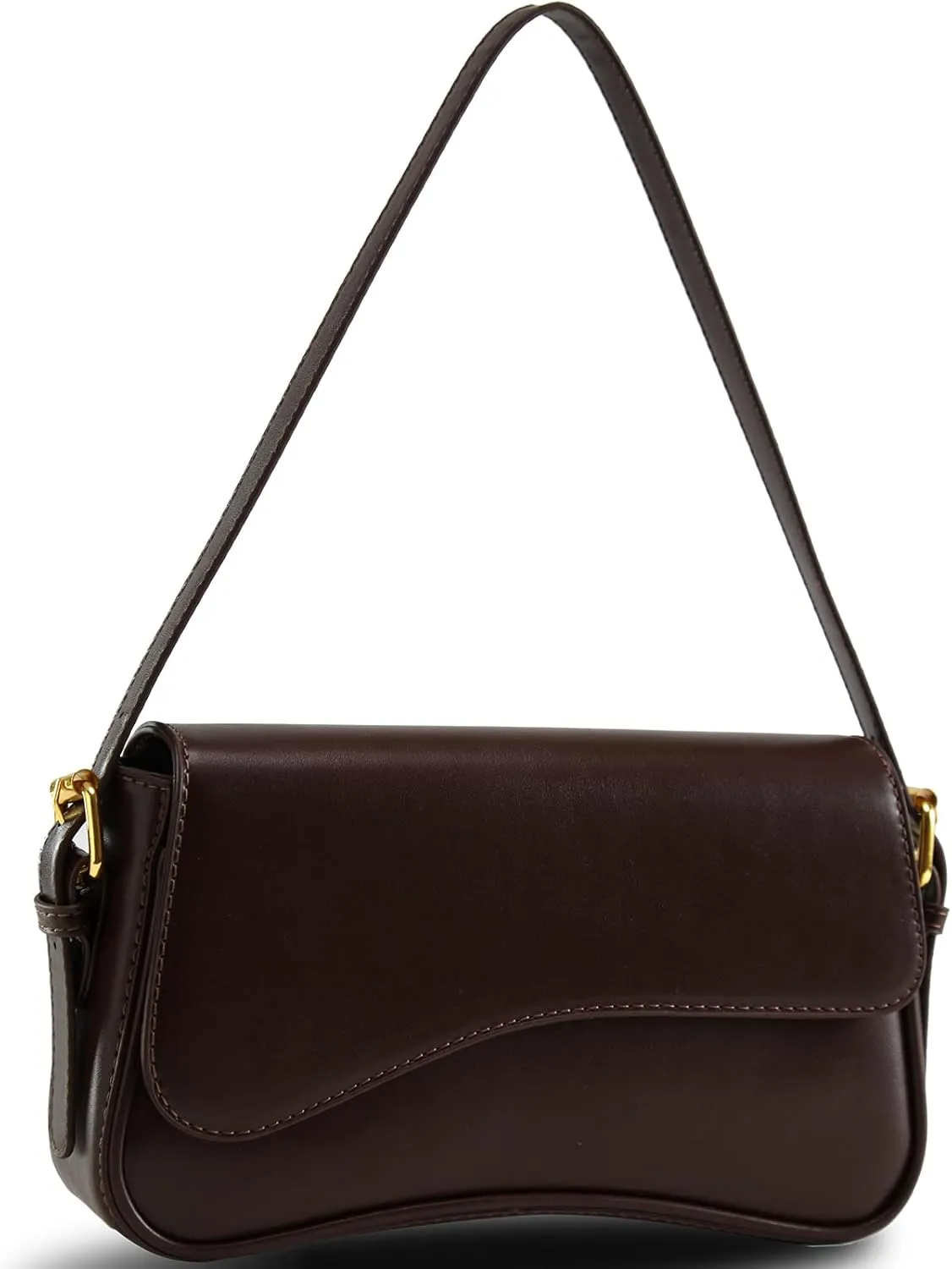 Shoulder Bag for Women Trendy Purse PU Leather Hobo Handbags Clutch Saddle Bag with 2 Removable Stra