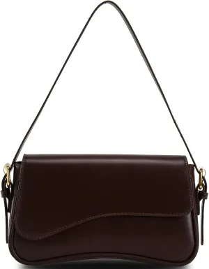 Shoulder Bag for Women Trendy Purse PU Leather Hobo Handbags Clutch Saddle Bag with 2 Removable Stra