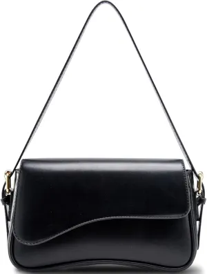 Shoulder Bag for Women Trendy Purse PU Leather Hobo Handbags Clutch Saddle Bag with 2 Removable Stra