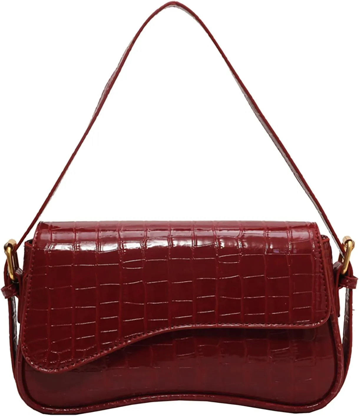 Shoulder Bag for Women Trendy Purse PU Leather Hobo Handbags Clutch Saddle Bag with 2 Removable Stra
