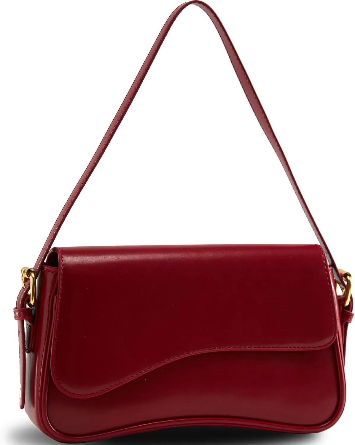 Shoulder Bag for Women Trendy Purse PU Leather Hobo Handbags Clutch Saddle Bag with 2 Removable Stra