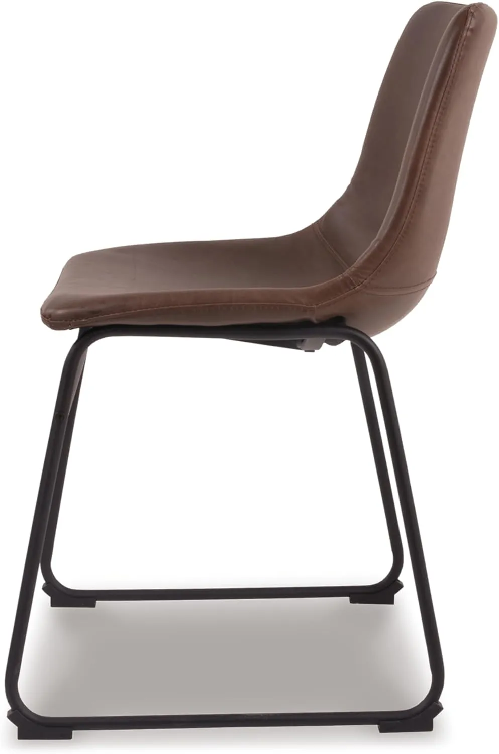 Signature Design by Ashley Mid Century Centiar 18.75" Dining Bucket Chair, 2 Count, Black and Brown