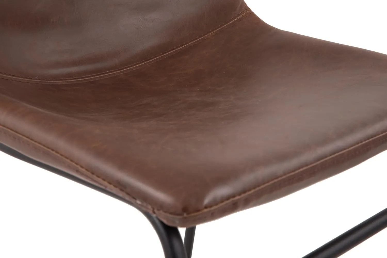 Signature Design by Ashley Mid Century Centiar 18.75" Dining Bucket Chair, 2 Count, Black and Brown