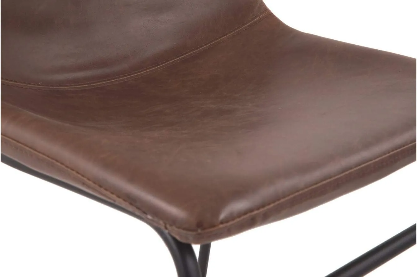 Signature Design by Ashley Mid Century Centiar 18.75" Dining Bucket Chair, 2 Count, Black and Brown