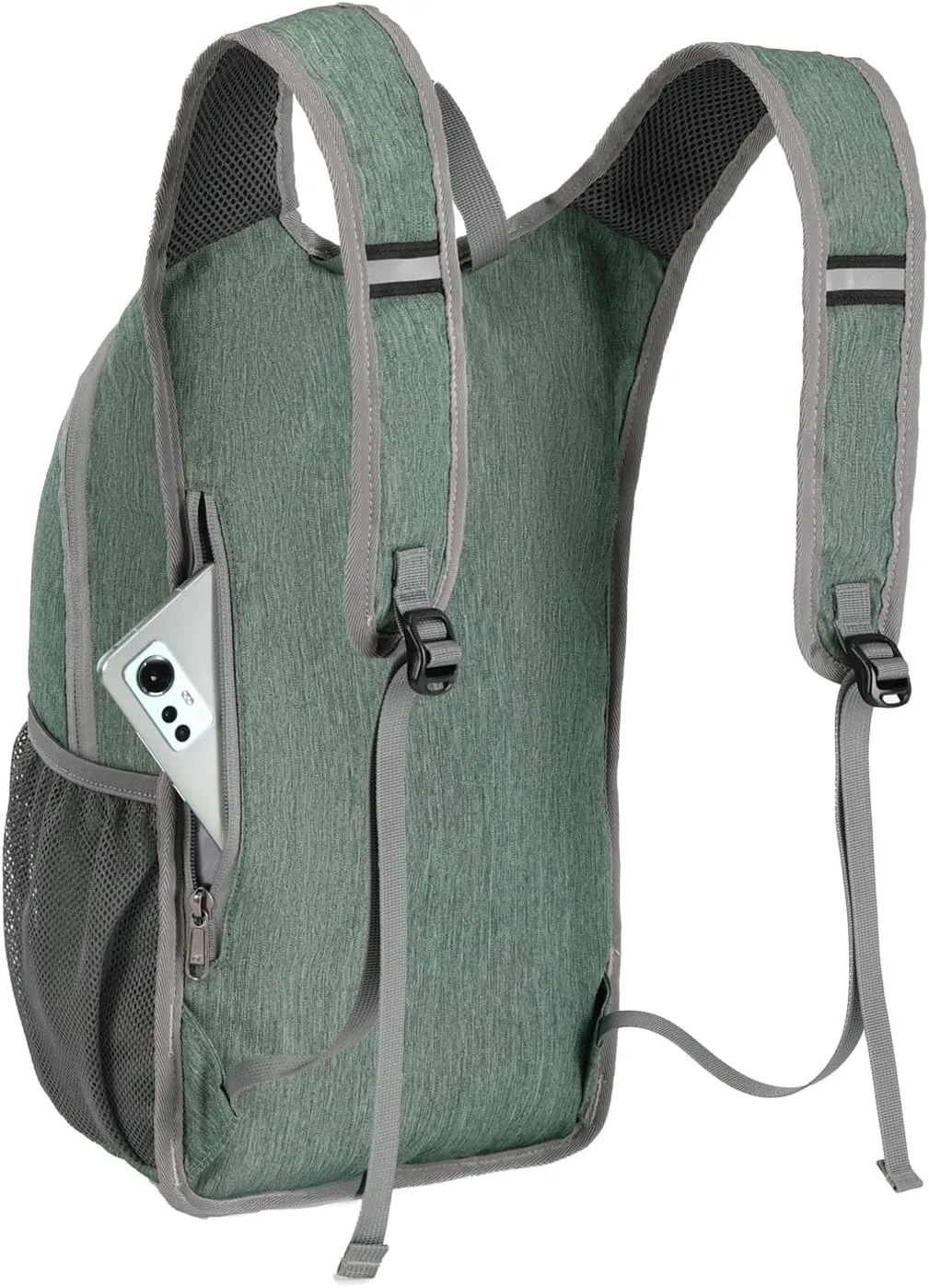 SKYSPER 10L Hiking Backpack, Foldable & Packable Lightweight Daypack for Travel, Collapsible Small Compact Hiking Backpack for Women & Men, Green