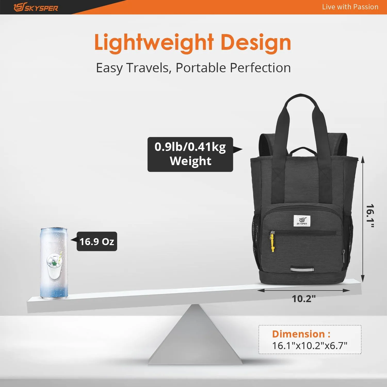 SKYSPER Foldable Hiking Backpack 20L Lightweight Travel Daypack for Dayhike Walking Small Packable Daybag for Women Men