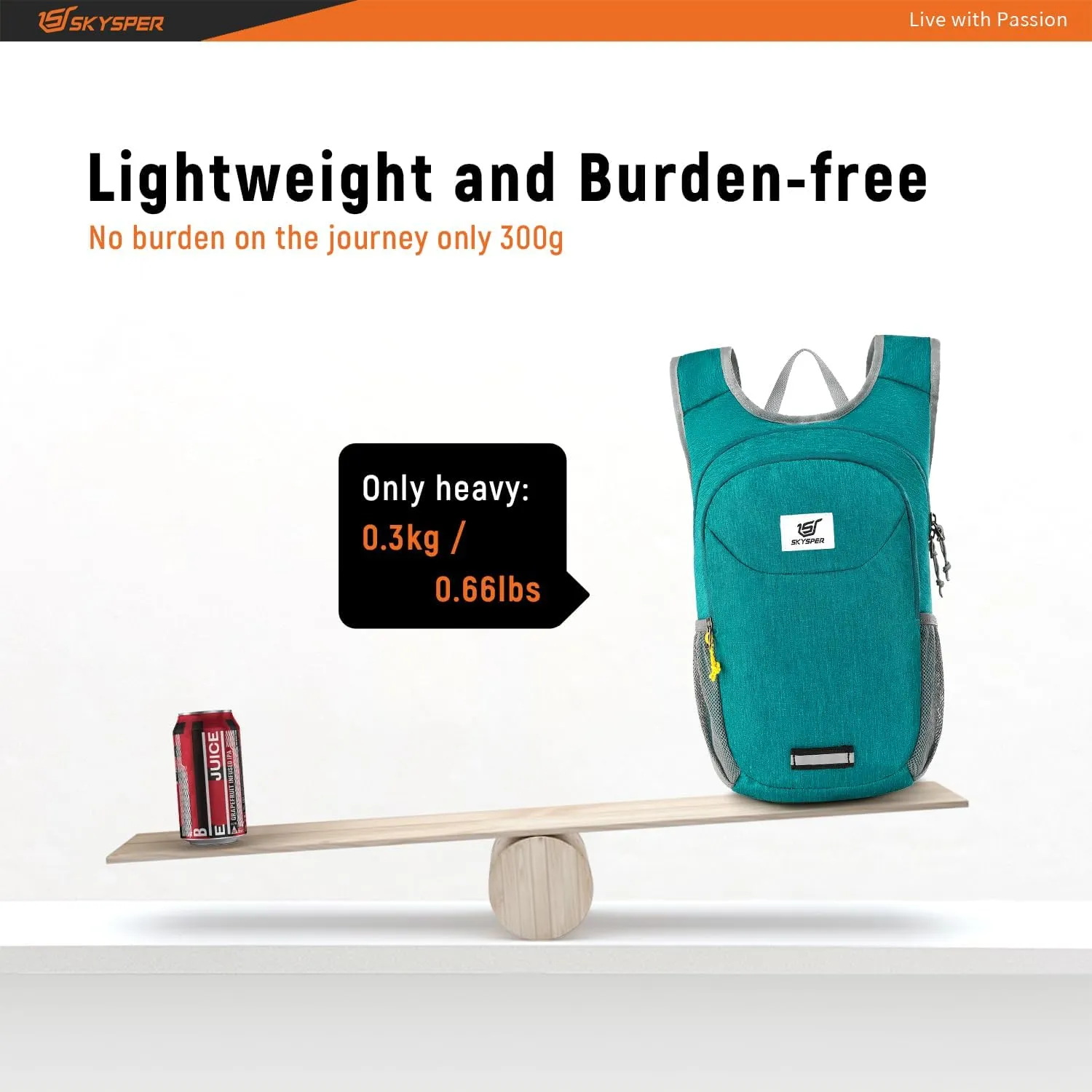 SKYSPER Small Hiking Backpack 10L Packable Lightweight Back Pack Foldable Travel Daypack for Women Men