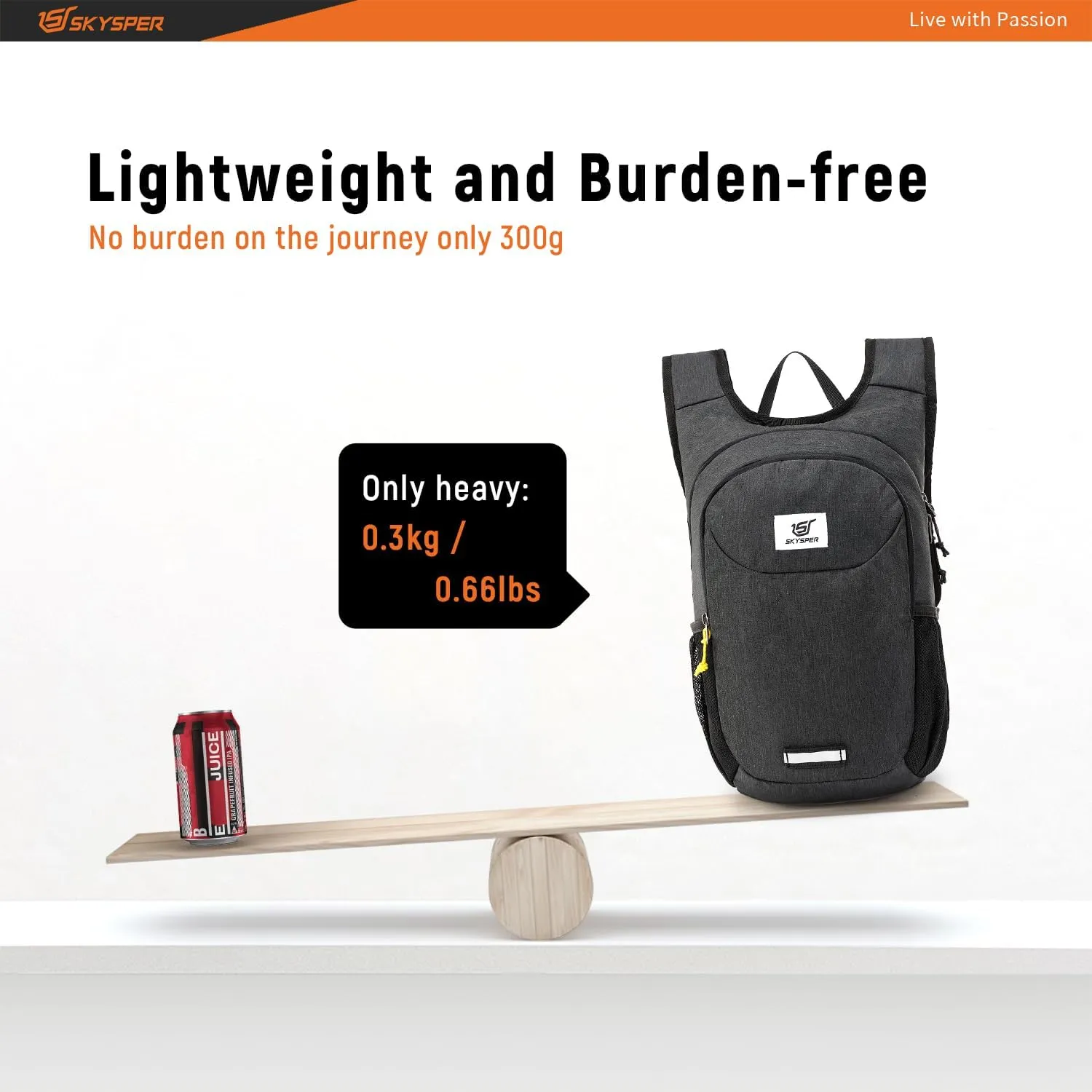 SKYSPER Small Hiking Backpack 10L Packable Lightweight Back Pack Foldable Travel Daypack for Women Men