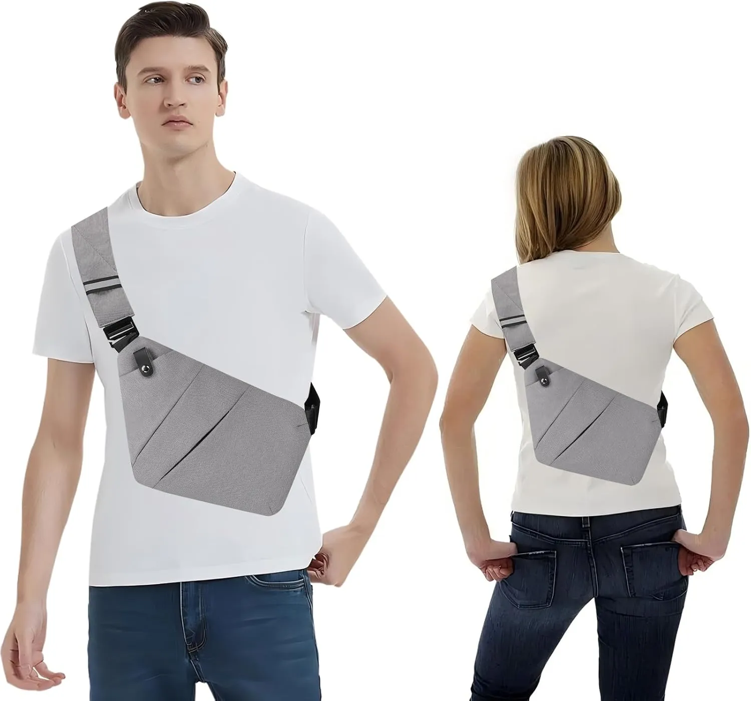 Sling Bag Anti-Theft Crossbody Bag for Women Men Sling Backpack Multipurpose Travel Essentials Hiking Chest Bag Daypack