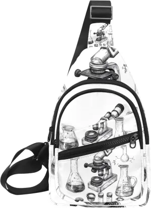 Sling Bag Backpack Crossbody Chest Bag Daypack for Hiking Travel(_Chemistry scientific education elements (3))