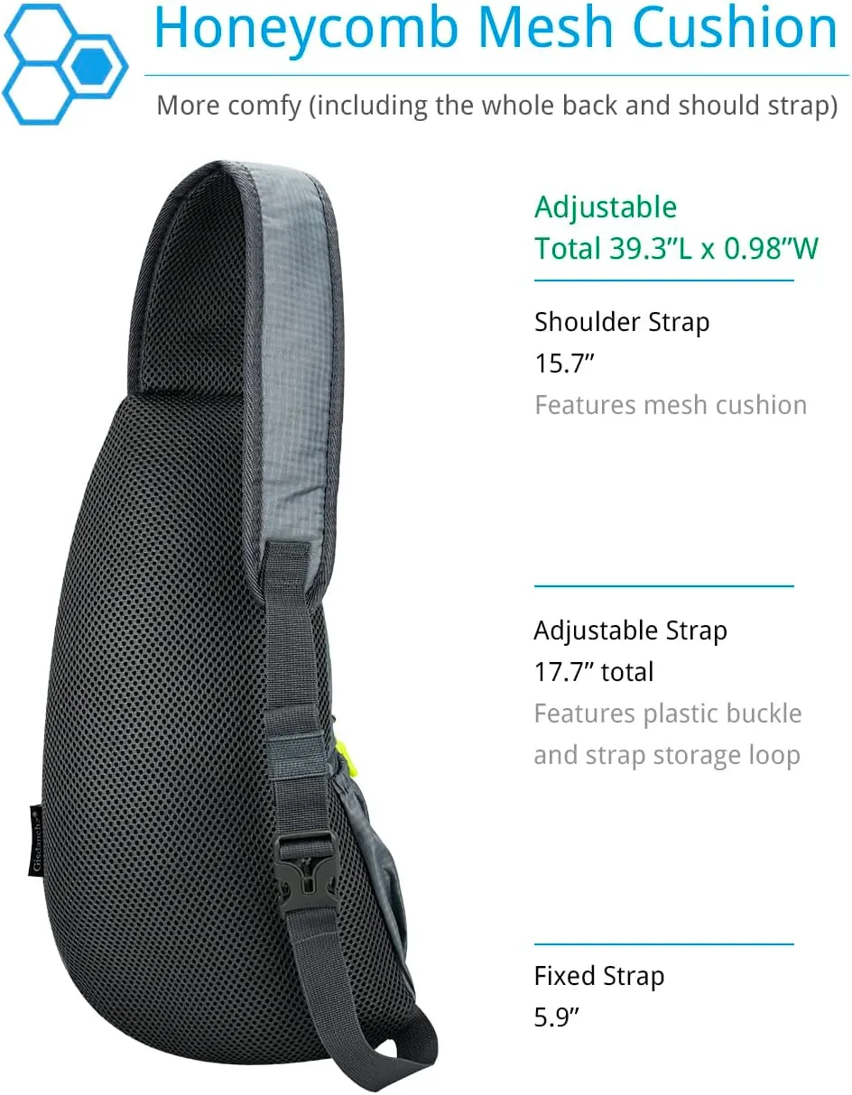 Sling Bag Crossbody Backpack for Men Womens, Chest Bag Backpack, Shoulder bag Gym Cycling Traveling Outdoor Sports