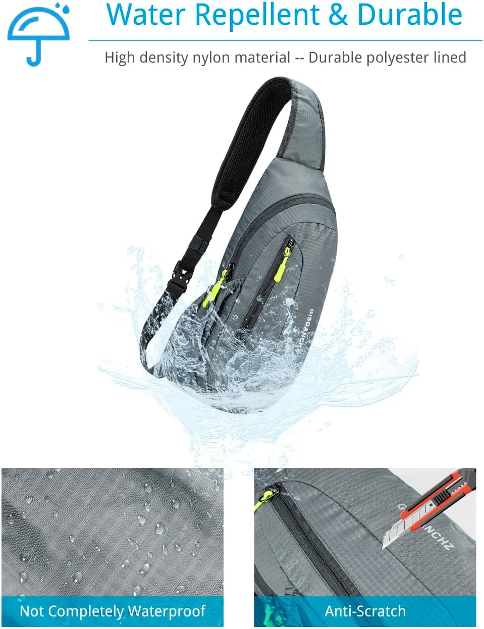 Sling Bag Crossbody Backpack for Men Womens, Chest Bag Backpack, Shoulder bag Gym Cycling Traveling Outdoor Sports