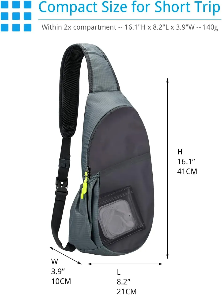 Sling Bag Crossbody Backpack for Men Womens, Chest Bag Backpack, Shoulder bag Gym Cycling Traveling Outdoor Sports