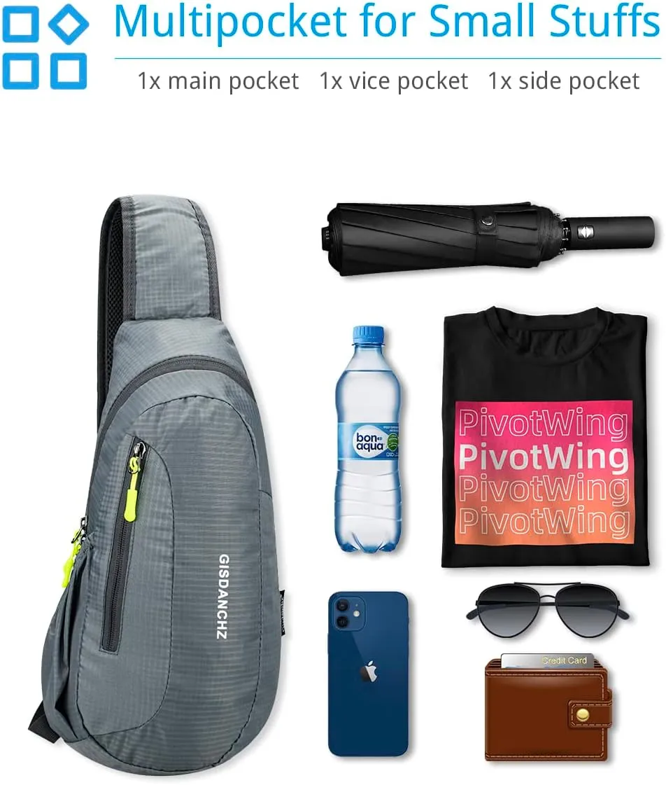 Sling Bag Crossbody Backpack for Men Womens, Chest Bag Backpack, Shoulder bag Gym Cycling Traveling Outdoor Sports