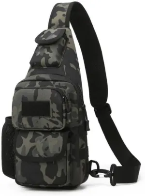 Sling Bag Crossbody Backpack for Men,Handiness Skiing Sling Bag, Lightweight Daypack for Hiking Travel (Black 2)